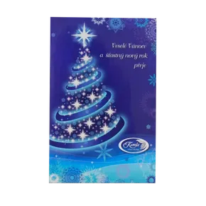 KAMILA CHOCOLATES Čokoláda vánoční tabulková mléčná modrá 70g